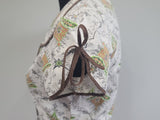 Abstract Flower Print Button Down Dress <br> (B-36" W-28.5" H-37")