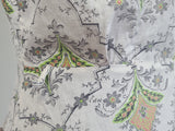 Abstract Flower Print Button Down Dress <br> (B-36" W-28.5" H-37")