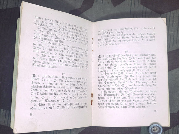 WWI Marschlieder Texte Soldier's Song Book