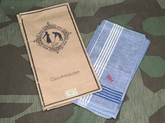 Original Lot of 6 Blue Taschentucher Handkerchiefs