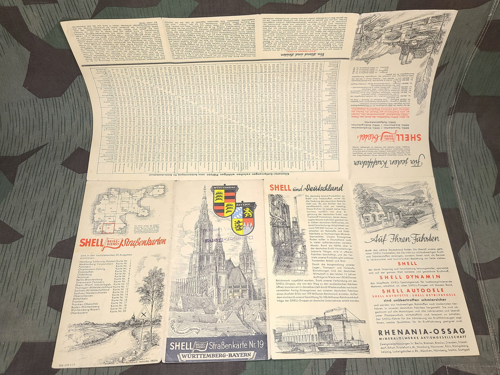 Shell Map Württemberg - Bayern DRGM