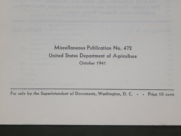 Community Food Preservation Centers Book 1941