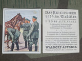 Lot of 9 "Reichsheer und seine Tradition" Cigarette Cards