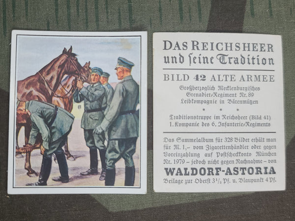 Lot of 9 "Reichsheer und seine Tradition" Cigarette Cards