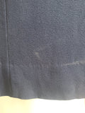 Dark Blue Rayon Dress with Peplum and Embroidery <br> (B-42" W-36" H-44)