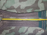 Long Gray Socks with Green Stripes