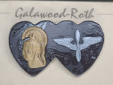 WAC Army Air Corps Heart Pin on Card