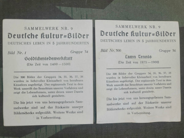 Deutsche Kultur-Bilder Cigarette Cards Complete Set of 300