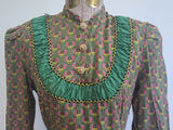 German Print Dirndl Dress <br> (B-34" W-27.5" H-42")