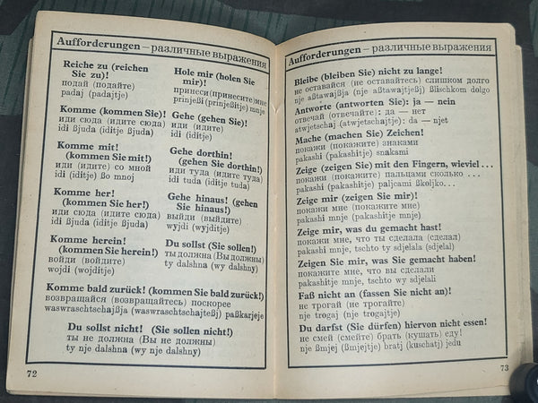 Original German-Russian Dictionary w/ Pictures