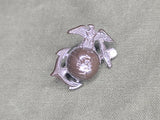 Brown Bakelite Marine EGA with Rhinestone