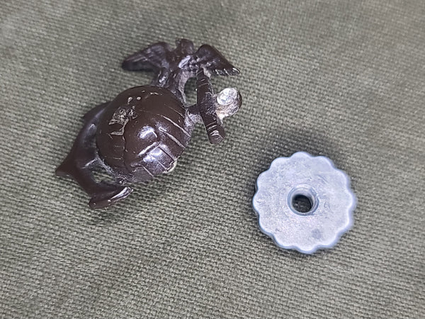 Brown Bakelite Marine EGA with Rhinestone