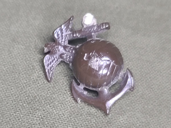 Brown Bakelite Marine EGA with Rhinestone