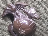 Brown Bakelite Marine EGA with Rhinestone