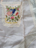 WWI Souvenir of France Silk Apron