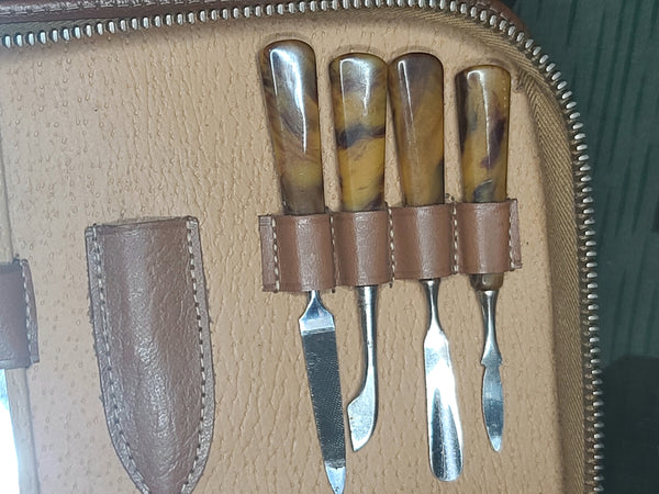 German Leather Toiletry Kit