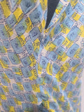 Blue and Yellow Print Dress <br> (B-41" W-34" H-41")