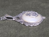 US Navy Marcasite Sweetheart Necklace