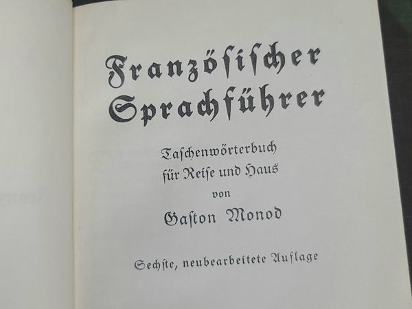 German French Dictionary and Phrase Book 1935