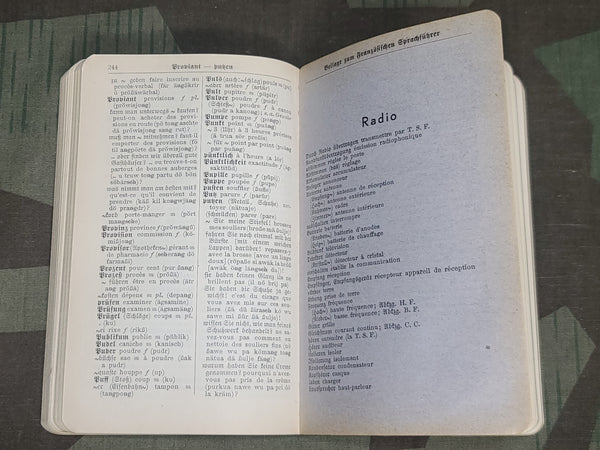 German French Dictionary and Phrase Book 1935