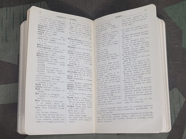 German French Dictionary and Phrase Book 1935