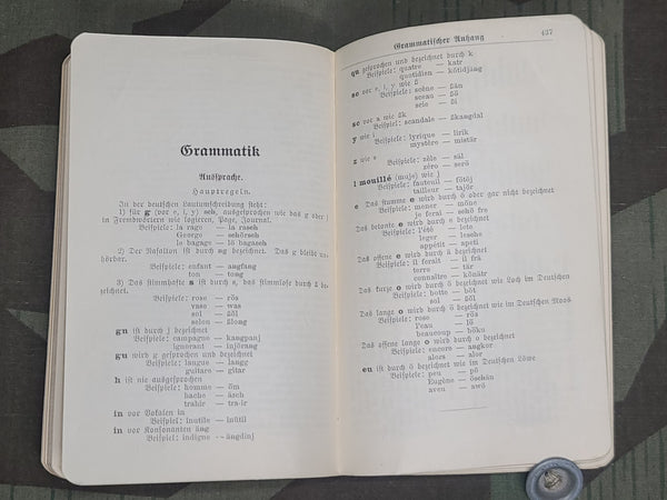German French Dictionary and Phrase Book 1935