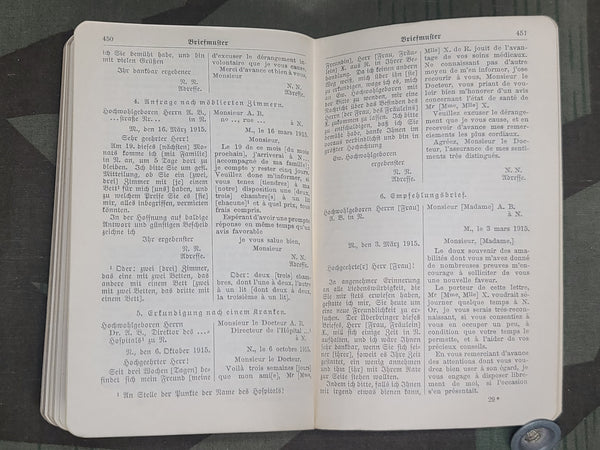 German French Dictionary and Phrase Book 1935
