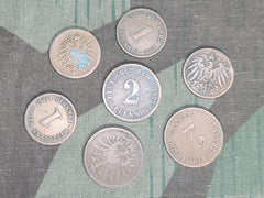 Imperial German Pfennig Coins WWI & Earlier (Lot of 7)