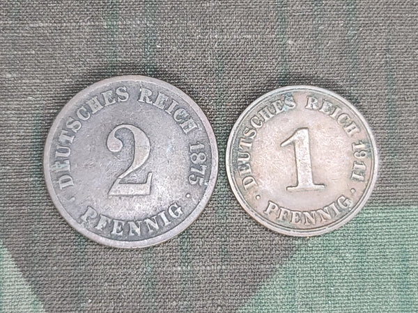 Imperial German Pfennig Coins WWI & Earlier (Lot of 7)