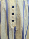 Yellow and Gray Stripe Dress <br> (B-36" W-27" H-38")
