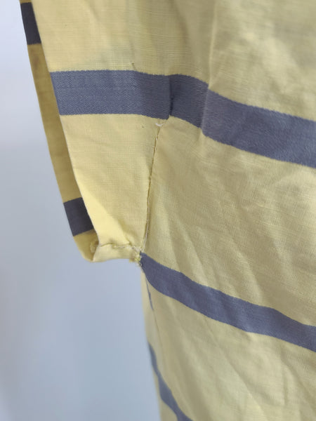 Yellow and Gray Stripe Dress <br> (B-36" W-27" H-38")