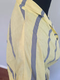 Yellow and Gray Stripe Dress <br> (B-36" W-27" H-38")