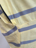 Yellow and Gray Stripe Dress <br> (B-36" W-27" H-38")