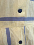 Yellow and Gray Stripe Dress <br> (B-36" W-27" H-38")