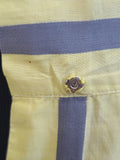 Yellow and Gray Stripe Dress <br> (B-36" W-27" H-38")