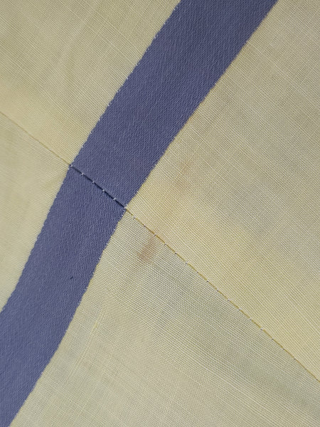Yellow and Gray Stripe Dress <br> (B-36" W-27" H-38")