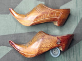 Andenken Belgien Krieg 1914-16 Tiny Wood Shoes Trench Art
