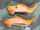 Andenken Belgien Krieg 1914-16 Tiny Wood Shoes Trench Art