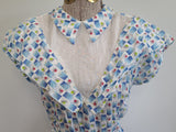 Blue and White Acorn Print Dress <br> (B-35" W-25" H-44")