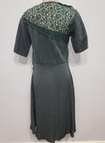 German Green Dress "Make do and Mend" <br> (B-33" W-29" H-35")