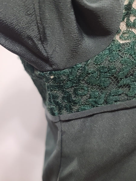 German Green Dress "Make do and Mend" <br> (B-33" W-29" H-35")