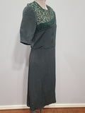 German Green Dress "Make do and Mend" <br> (B-33" W-29" H-35")