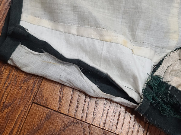 German Green Dress "Make do and Mend" <br> (B-33" W-29" H-35")