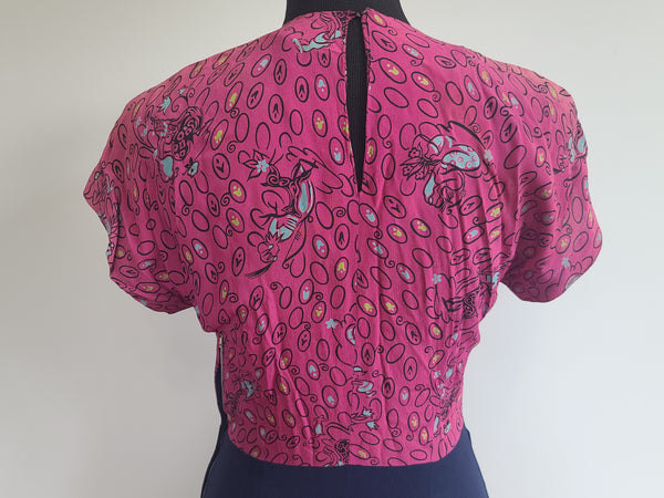 Genie Novelty Print Dress <br> (B-36" W-27" H-37")