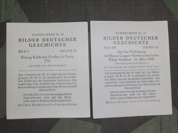 Bilder Deutscher Geschichte Lot of Cigarette Card Pictures