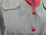 Gray Dress with Red Trim <br> (B-46" W-41" H-50")