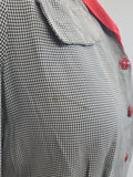 Gray Dress with Red Trim <br> (B-46" W-41" H-50")