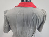 Gray Dress with Red Trim <br> (B-46" W-41" H-50")