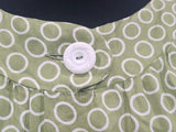 German Green Circle Print Dress DRP Zipper <br> (B-38" W-30" H-40")