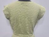 German Green Circle Print Dress DRP Zipper <br> (B-38" W-30" H-40")